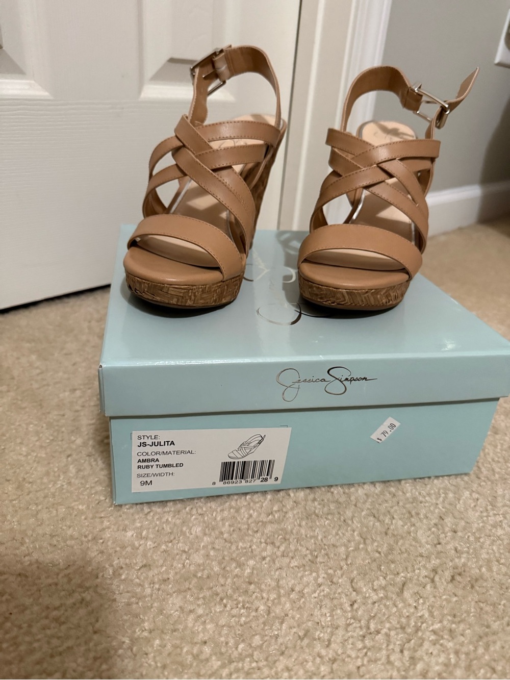 Jessica Simpson Wedge Sandals in Tan